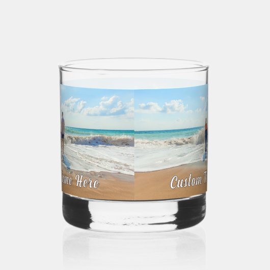 写真お気に入りののカスタム文字名パーソナライズされた ウイスキーグラス (右)