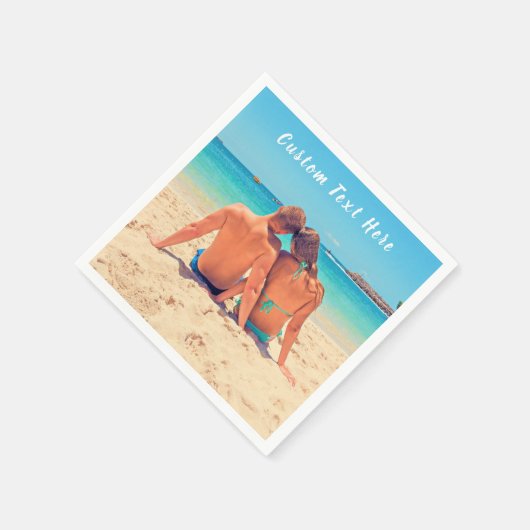 写真お気に入りののナプキンとカスタム文字名 スタンダードカクテルナプキン (角)