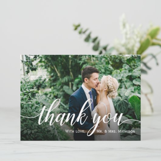 写真お気に入りのの結婚ありがとう サンキューカード (スタンド正面)