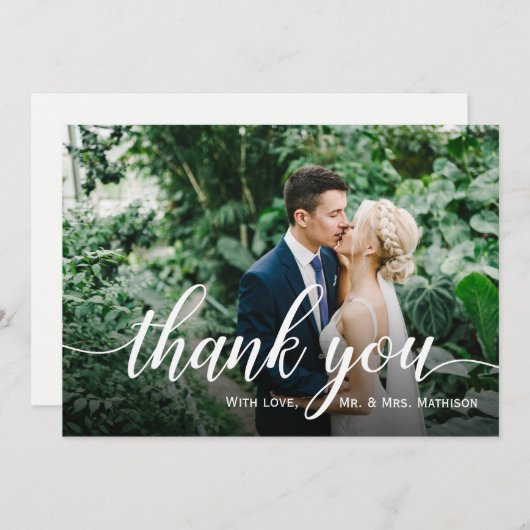 写真お気に入りのの結婚ありがとう サンキューカード (正面/裏面)