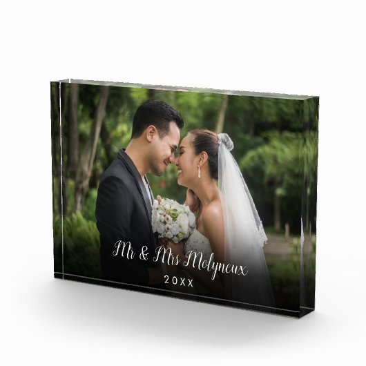 写真お気に入りのス結婚クリプト名の日付 フォトブロック (右)