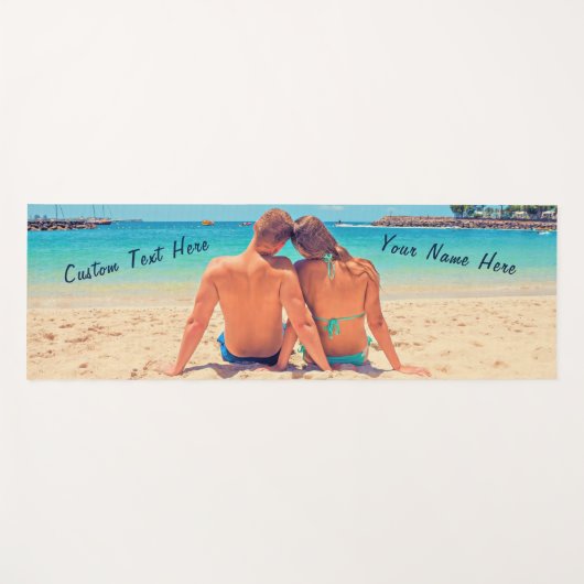 写真お気に入りのヨガマットと文字名カスタム付き ヨガマット (正面(横))