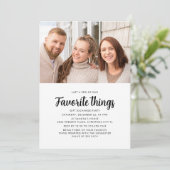 写真お気に入りの事物贈与交換ホリデーパーティー 招待状 (スタンド正面)