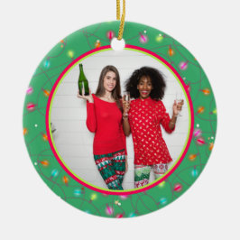 写真お気に入りの写真パーソナライズされた両面 セラミックオーナメント