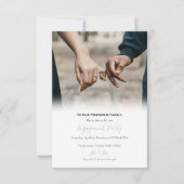 写真お気に入りの発婚約した表パーティー サンキューカード (正面)