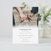 写真お気に入りの発婚約した表パーティー サンキューカード (スタンド正面)