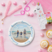 写真お気に入りの紙プレートとカスタム文字 ペーパープレート (パーティー)