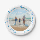 写真お気に入りの紙プレートとカスタム文字 ペーパープレート (正面)