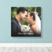 写真お気に入りの結婚の表示 キャンバスプリント (インサイチュ (ウッドフロア))