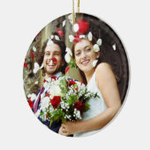 写真お気に入りの結婚の表示 セラミックオーナメント (左)