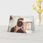 写真お気に入りの者誕生日カード カード (黄色い花)