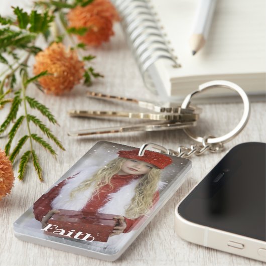 写真お気に入りの- 2枚の写真 – パーソナライズされた キーホルダー (正面右)
