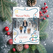 写真お洒落で描かれたクリスマスドードルズハンド シーズンカード