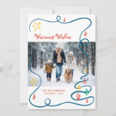 写真お洒落で描かれたクリスマスドードルズハンド シーズンカード (正面)