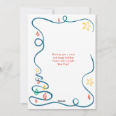 写真お洒落で描かれたクリスマスドードルズハンド シーズンカード (裏面)