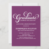 写真お洒落の卒業招待状 招待状 (裏面)
