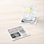 写真お洒落コラージュSanta Christmas写真 スクエアペーパーコースター (インサイチュ)