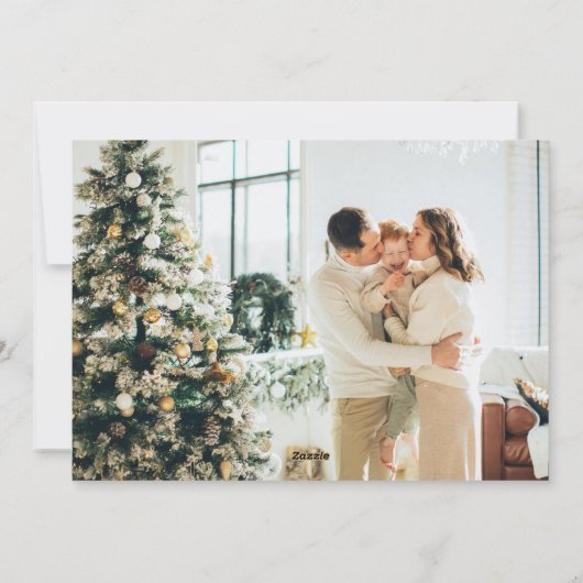 写真お洒落ドードルクリスマス シーズンカード (裏面)