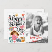 *~*写真お洒落ハート母の日AP72 シーズンポストカード (正面/裏面)