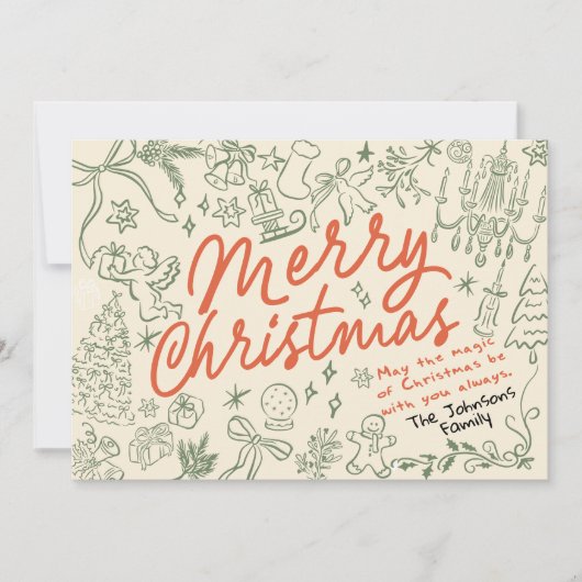写真お洒落メリークリスマスカード シーズンカード (正面)