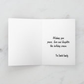 写真お洒落付きドードルクリスマスカード カード (内部)