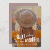 写真お洒落卒業パーティーバラ 招待状 (正面/裏面)