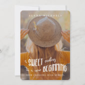 写真お洒落卒業パーティーバラ 招待状 (正面)