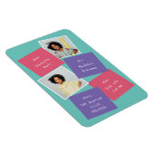 写真お洒落卒業招待状ラベンダー マグネット (右側)