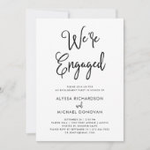 写真お洒落文字 | 婚約パーティー 招待状 (正面)