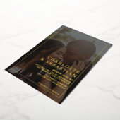 写真お申し込み結婚下さいパーソナライズされた 箔招待状 (回転した状態)