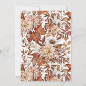 写真お祝いの素朴生活秋季葬儀 招待状 (裏面)