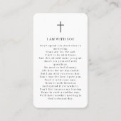 写真お祝いのLife Remembrance祈りの言葉カード 名刺 (裏面)