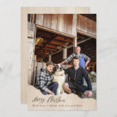 写真からのクリスマスカード農家クリスマスカード シーズンカード (正面/裏面)