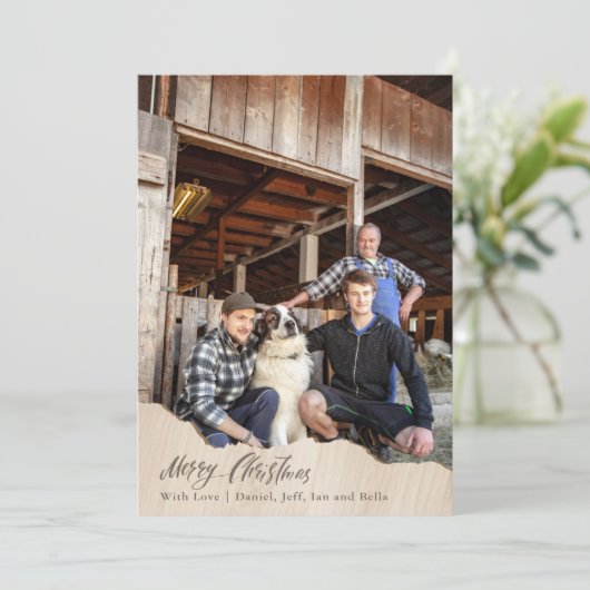 写真からのクリスマスカード農家クリスマスカード シーズンカード (スタンド正面)