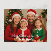 写真からのメリークリスマス ポストカード (正面)