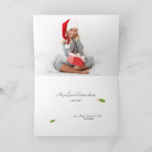 写真からオリジナルクリスマスカード作成「サンタはリストを作ってる」 シーズンカード (内部)