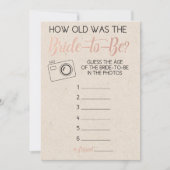 写真から花嫁の年齢を当てる結婚前お茶会ゲーム (正面)