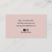 写真かわいいカメラ水彩画 名刺 (裏面)