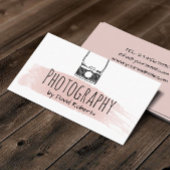 写真かわいいカメラ水彩画 名刺