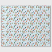 写真かわいいクリスマス ラッピングペーパー (フラット)