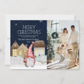 写真かわいい格言冬の雪メリークリスマス シーズンカード (正面)