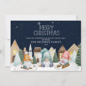 写真かわいい格言冬の雪メリークリスマス シーズンカード (正面)