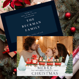 写真かわいい格言冬の雪メリークリスマス シーズンカード