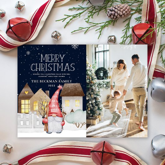 写真かわいい格言冬の雪メリークリスマス シーズンカード