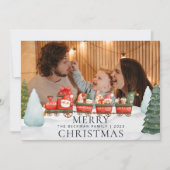 写真かわいい格言冬の雪メリークリスマス シーズンカード (正面)