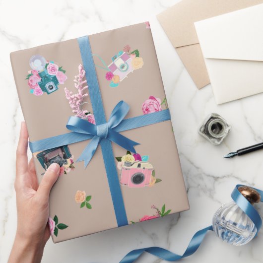 写真かわいらしヴィンテージカメラすべての行事として ラッピングペーパー (ギフト)