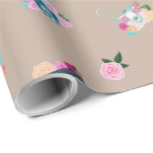 写真かわいらしヴィンテージカメラすべての行事として ラッピングペーパー (ロールコーナー)