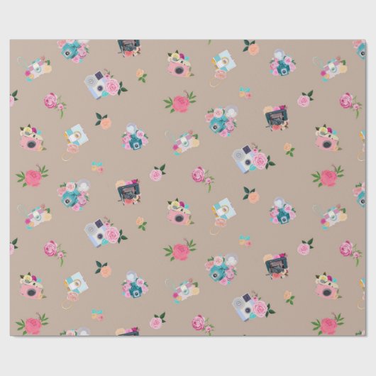 写真かわいらしヴィンテージカメラすべての行事として ラッピングペーパー (フラット)