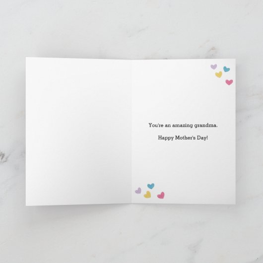 写真かわいらし第1回おばあちゃんの日 カード (内部)