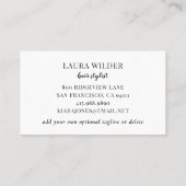 写真かわいらし美容師名刺 名刺 (裏面)